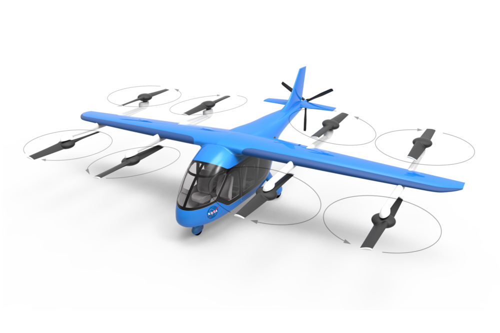 NASA Lift+Cruise passenger eVTOL concept design aircraft NASA Lift+Cruise passenger eVTOL concept design aircraft